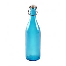 Купить Стеклянная бутылка 1 л голубая в Балаково